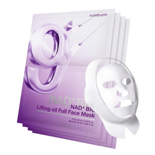 Numbuzin No.9 NAD+ Bio Lifting Full Cover Facial Mask (4ea + GWP)