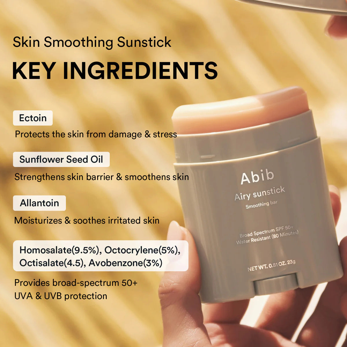 Abib Airy Sunstick Smoothing Bar SPF50+ PA++++ (22 g)
